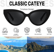 ÉÌƷͼƬ 3 | B0GVF3CZ9N | FEISEDY Cat eye Sunglasses Polarized and Retro Stylish for Women Men B0428