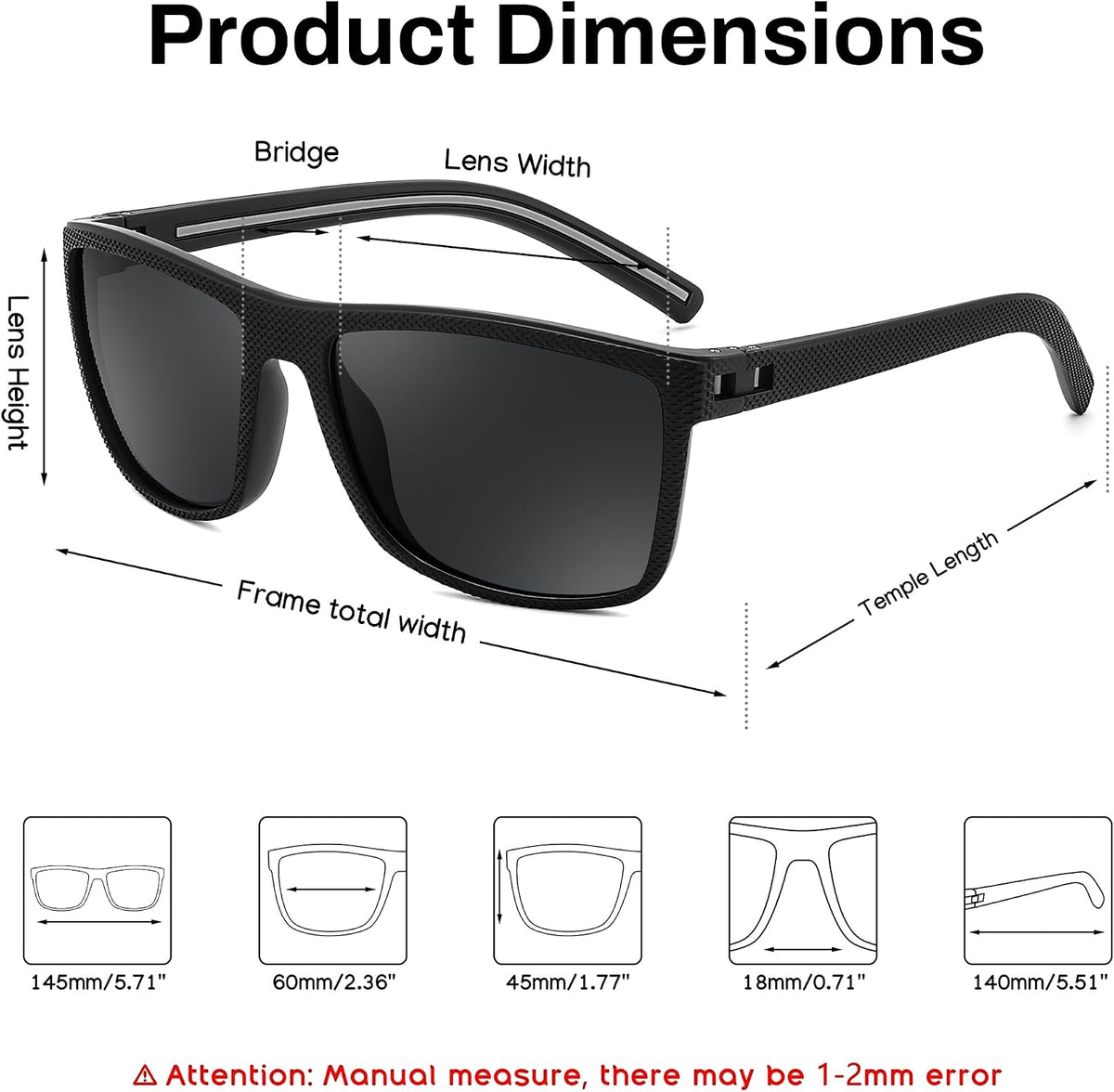 ÉÌƷͼƬ 6 | B0F8J2TQSK | FEISEDY Polarized Sunglasses for Men and Women Lightweight Frame Sun Glasses with UV400 Protection for Driving Fishing B0301