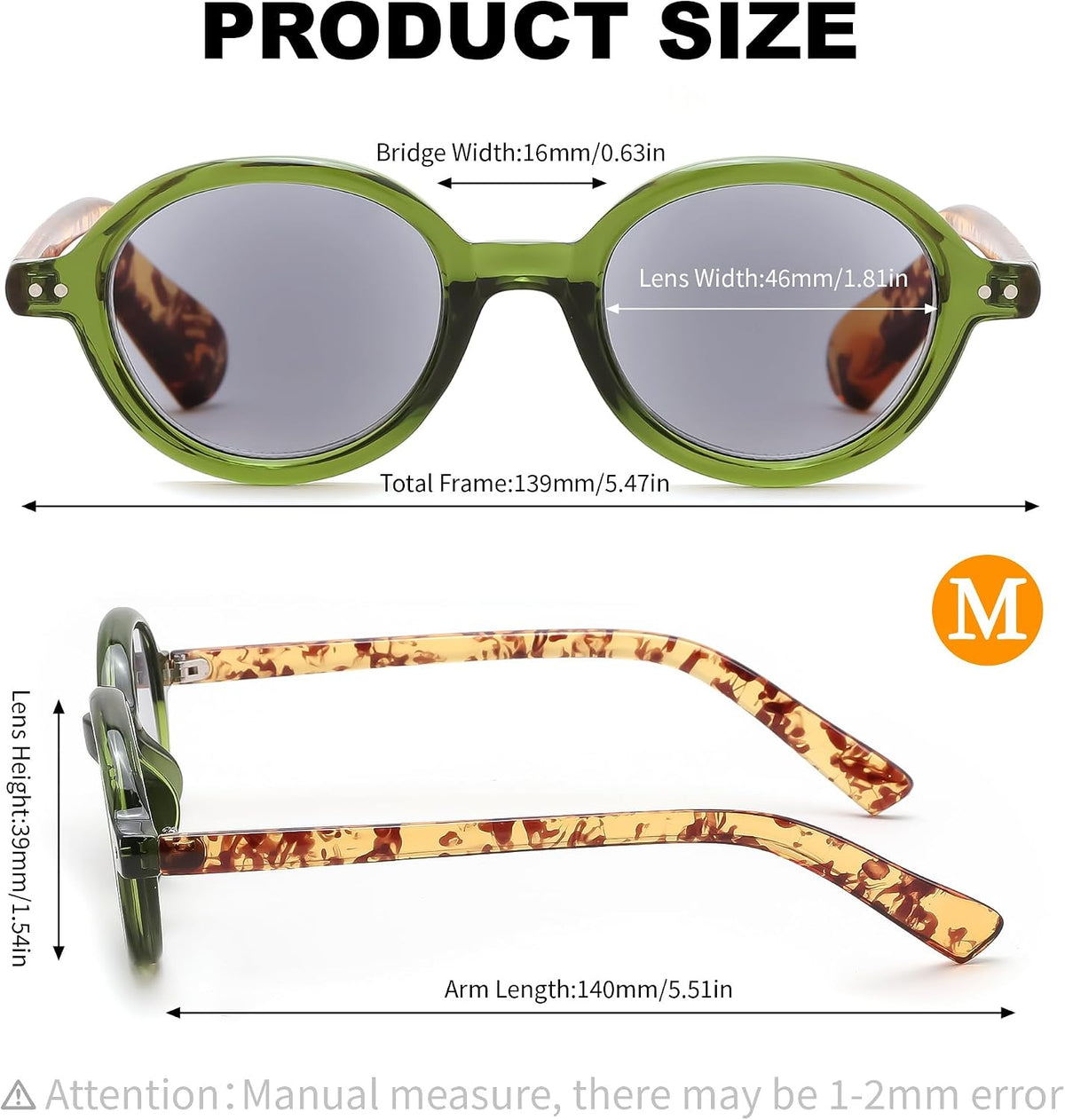 ÉÌƷͼƬ 33 | B0GYW69THN | FEISEDY Reading Glasses for Women Men Retro Oval Reader Sunglasses B1379