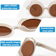 ÉÌƷͼƬ 19 | B0CQBTQZFP | FEISEDY Baby Polarized Round Sunglasses Flexible Rubber Shades with Strap for Infant Toddler Newborn Age 0-24 Months B0060