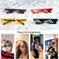 商品图片 6 | B09SCSCKL3 | FEISEDY 2PACK Thug Life Sunglasses Funny Pixelated Mosaic Gamer Glasses Party Disco Cool B2876-F2