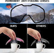 商品图片 48 | B0GHRB6WCQ | FEISEDY Ski Goggles, OTG Snow Sport Goggles for Adult Youth, Anti-Fog UV400 Protection Bendable Dual-Lenses B2961