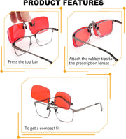 ÉÌƷͼƬ 11 | B0FZKQ9RL5 | FEISEDY Clip on Rimless One Piece Blue Light Glasses for Woman Men B0360