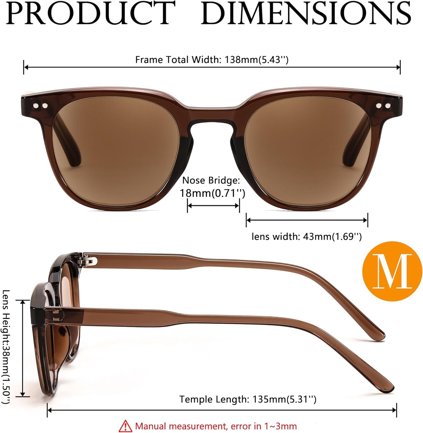 商品图片 11 | B0CSNK73XH | FEISEDY Round Reading Sunglasses for Men and Women Stylish Blue Light Blocking Readers B0113