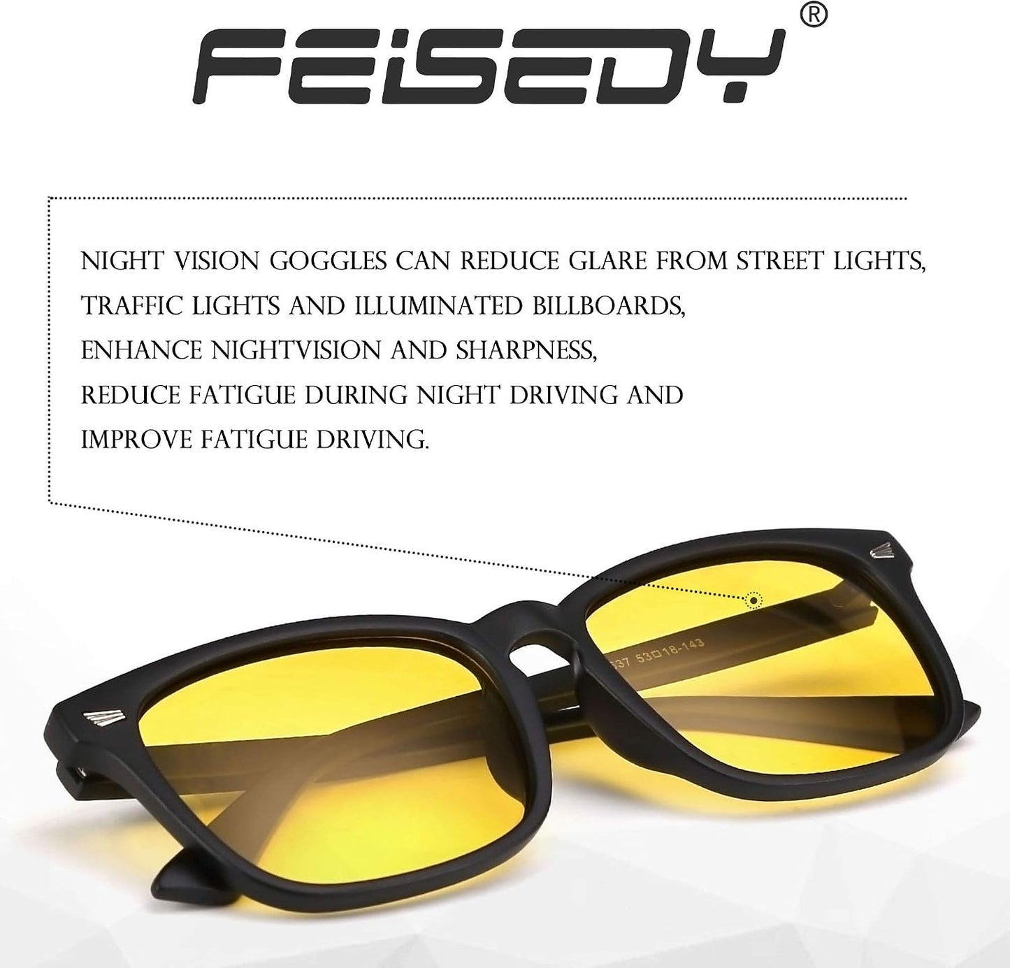 商品图片 6 | B0858Y6N93 | FEISEDY Square Horn Polarized Sunglasses Colorful Sunglasses for Men and Women B2568