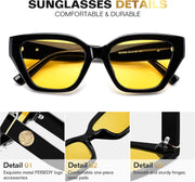 ÉÌƷͼƬ 24 | B0F8N6T6HM | FEISEDY Women's Polarized Cat Eye Sunglasses - UV400 Protection, Trendy Design for Driving & Daily Wear B0299