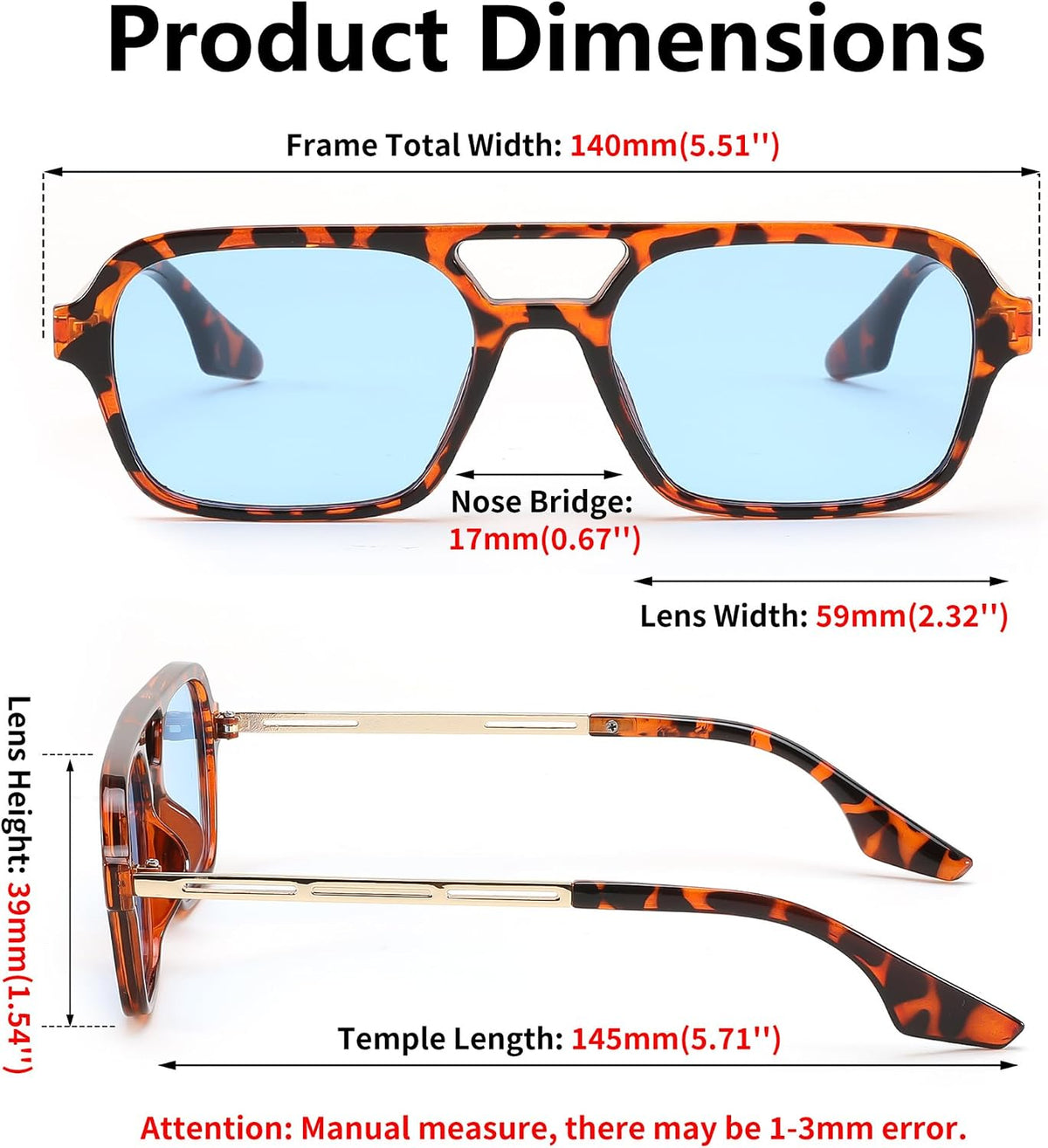 ÉÌƷͼƬ 28 | B0925V3NP4 | FEISEDY Vintage Square 70s Flat Aviator Sunglasses Women Men Metal Design Shades B2752