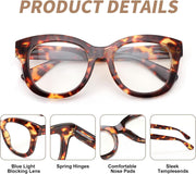 ÉÌƷͼƬ 30 | B0DSP9ZRGV | FEISEDY Retro Blue Light Glasses for Women Men, Thick Square Glasses Blue Light Blocking, Anti Glare Digital &Eyestrain B0278