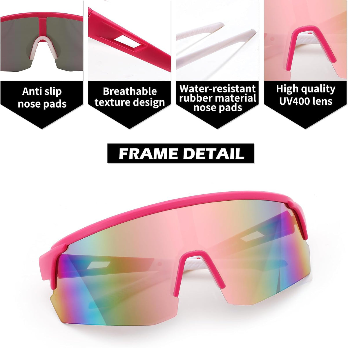 ÉÌƷͼƬ 41 | B0CSDCDBR7 | FEISEDY Cycling Sunglasses for Men Women, Sports Glasses for Youth Running Baseball Shades UV400 Protection B0108