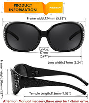 ÉÌƷͼƬ 34 | B0FZSZXXXY | FEISEDY Women's Polarized Sunglasses Wrap Around Rhinestone Design Fashion Sunnies UV400 Protection B1091