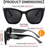 ÉÌƷͼƬ 5 | B0CPDD4FHG | FEISEDY Oversized Cat Eye Sunglasses for Women Trendy Square Cateye Sunglasses B0094