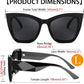 商品图片 5 | B0CPDD4FHG | FEISEDY Oversized Cat Eye Sunglasses for Women Trendy Square Cateye Sunglasses B0094