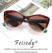 ÉÌƷͼƬ 87 | B07M9V125F | FEISEDY Polarized Vintage Sunglasses American Womens Square Jackie O Cat Eye Sunglasses B2451