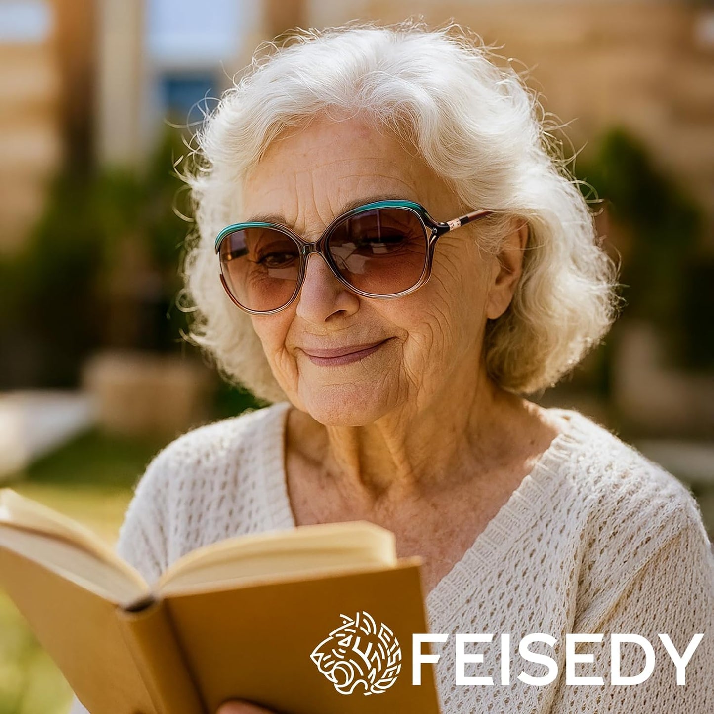 商品图片 4 | B0F8N9H1N8 | FEISEDY Fashion Bifocal Reader Sunglasses, Butterfly Reading Glasses B0286