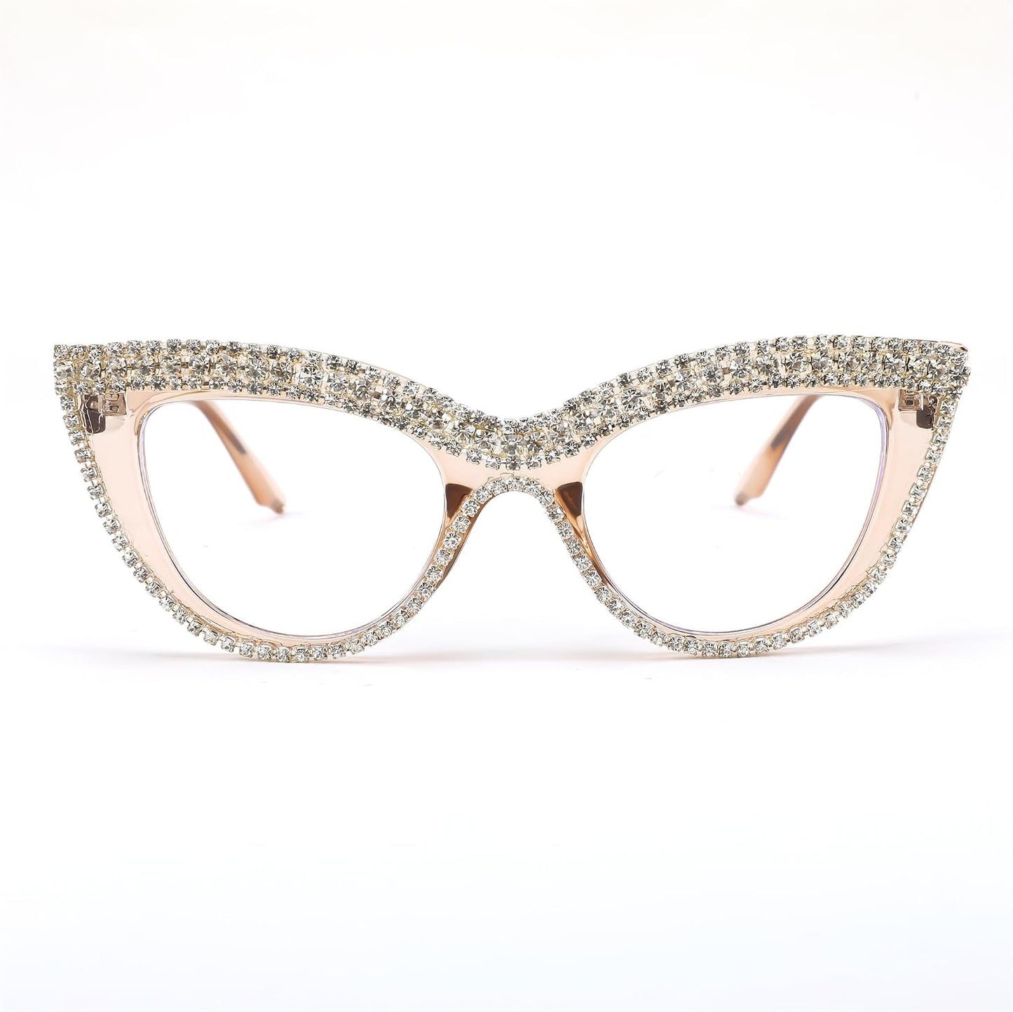 商品图片 32 | B0BLH5NHK8 | FEISEDY Diamond Blue Light Blocking Glasses Cat Eye Rhinestone Women Oversized Anti Eyestrain Computer Glasses Frame B2358