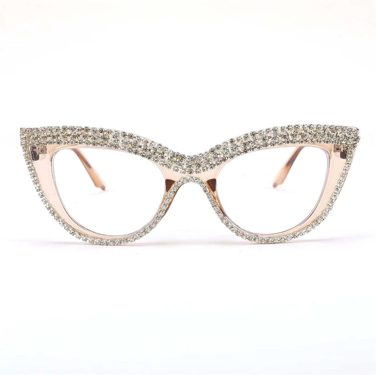 商品图片 32 | B0BLH5NHK8 | FEISEDY Diamond Blue Light Blocking Glasses Cat Eye Rhinestone Women Oversized Anti Eyestrain Computer Glasses Frame B2358