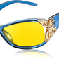Z-butterfly(transparent Blue) / 60 Millimeters | B0CRTQ6VNH | FEISEDY Classic Womens Night Glasses Driving Anti Glare Wrap Around Yellow Sunglasses B2548