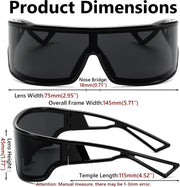 ÉÌƷͼƬ 27 | B0D3PKKSD9 | FEISEDY Trendy Futuristic Wrap Sunglasses Flat Top Mirrored One Piece Lens Reflective Sun Glasses for Women Men B0161