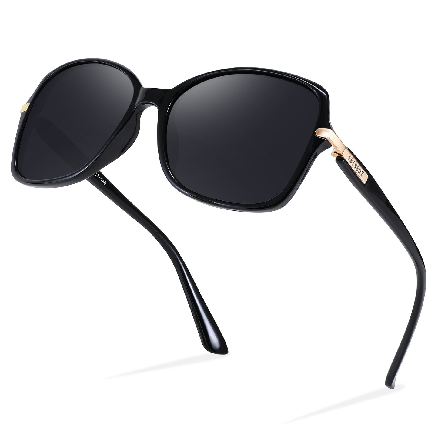 FEISEDY Womens Polarized Sunglasses, Trendy Elegant Colored Frame for Ladies, UV400 Protection B2760