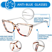 ÉÌƷͼƬ 18 | B0BHT5M418 | FEISEDY Women Cat Eye Blue Light Blocking Glasse Frame Fake Nerd Clear Square Computer Eyewear Anti Eyestrain B2353