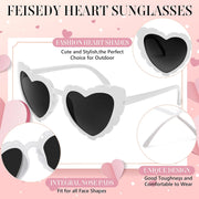 ÉÌƷͼƬ 12 | B0B8R3G4T8 | FEISEDY Love Heart Shaped Sunglasses for Women Trendy Retro Cat Eye Mod Style Stylish Glasses B2336