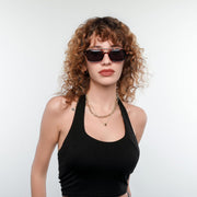 ÉÌƷͼƬ 13 | B0925V3NP4 | FEISEDY Vintage Square 70s Flat Aviator Sunglasses Women Men Metal Design Shades B2752