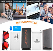 ÉÌƷͼƬ 7 | B0FQ5DRDJG | FEISEDY Orange Blue Light Blocking Glasses for Woman Men Amber Lenses Computer Gaming Glasses for Better Sleep