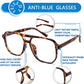 商品图片 5 | B0C6ZZXZ3F | FEISEDY Blue Light Glasses for Women Men Oversized Pilot Lightweight B2866