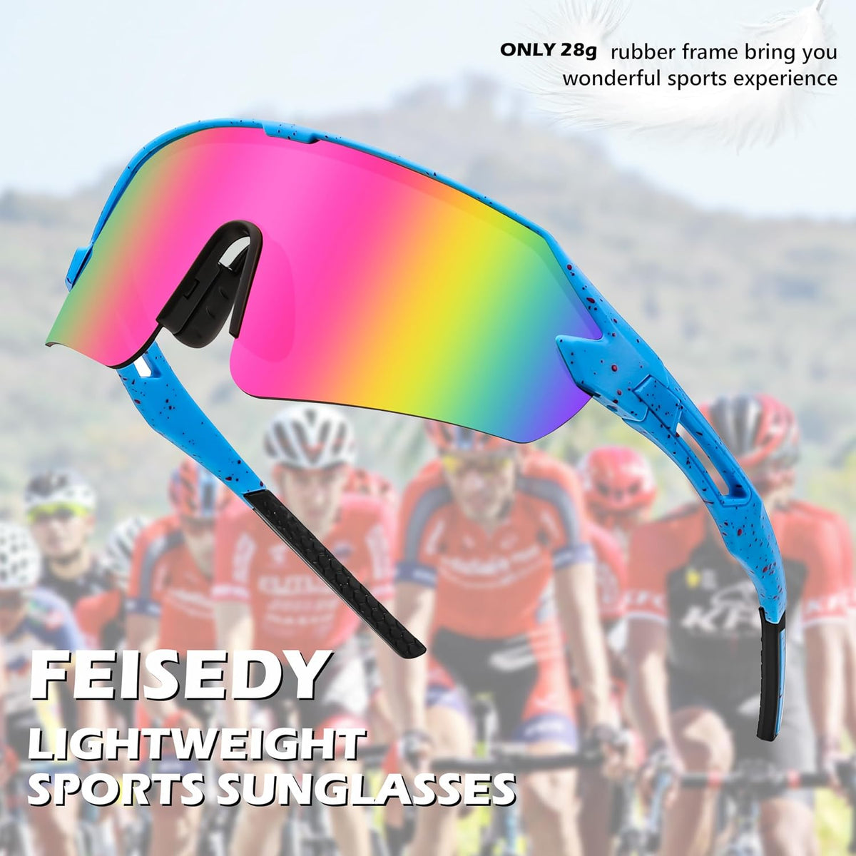 ÉÌƷͼƬ 13 | B0BQLPB8JV | FEISEDY Sports Sunglasses for Men and Women, UV400 Protection Outdoor Cycling Driving Fishing Glasses B2987