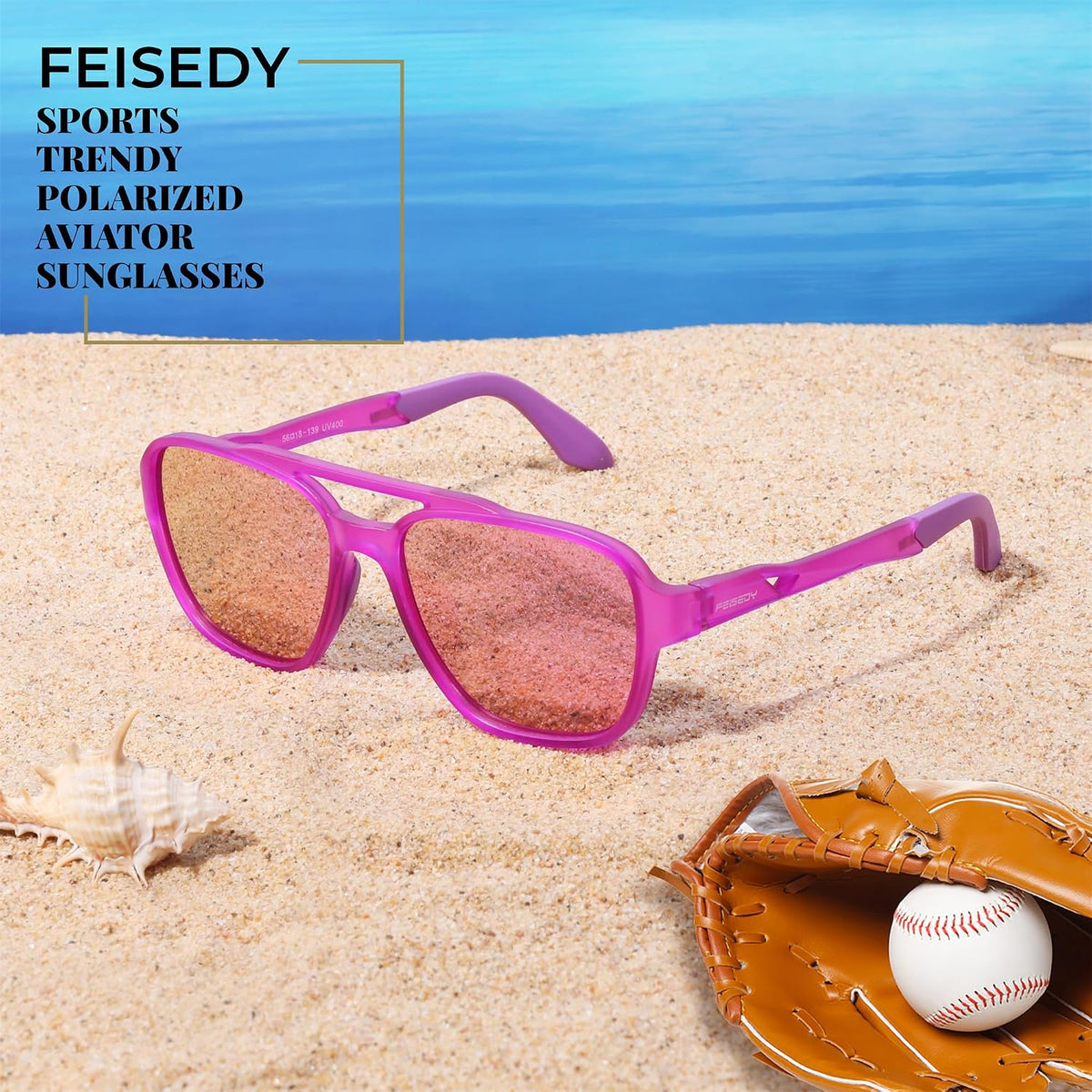 ÉÌƷͼƬ 69 | B0DSVK9L2R | FEISEDY Retro Aviator Polarized Sunglasses Women Men Outdoors B0260
