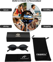 ÉÌƷͼƬ 36 | B0DTHVTKB5 | FEISEDY Retro Oval Sunglasses for Women 90s Narrow Round Lightweight Shades Y2k Trendy Sunnies B1171