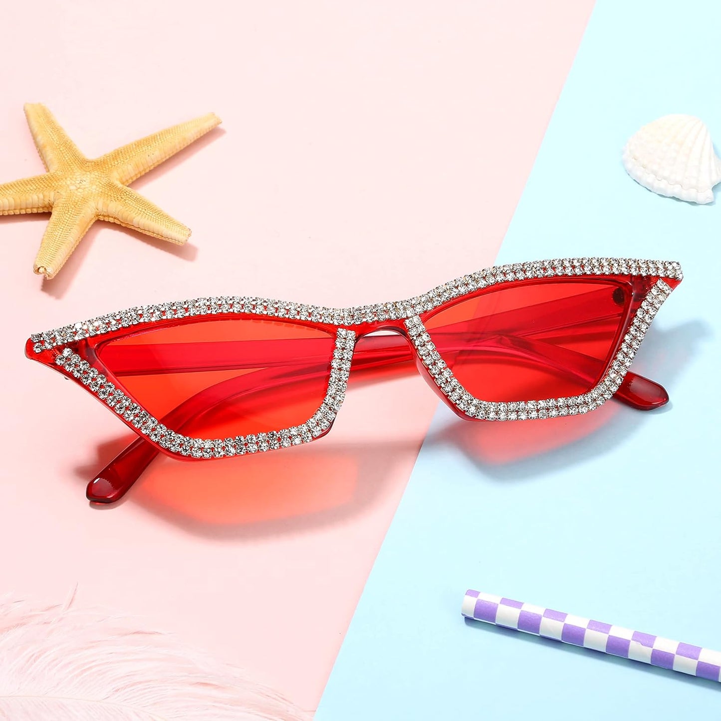 商品图片 70 | B079KYQYT3 | FEISEDY Small Cat Eye Sunglasses Vintage Square Shade Women Eyewear B2291