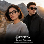ÉÌƷͼƬ 3 | B0H6PJ2TJN | FEISEDY AI Smart Glasses with AI Assistant for Travel & Daily Use B0476