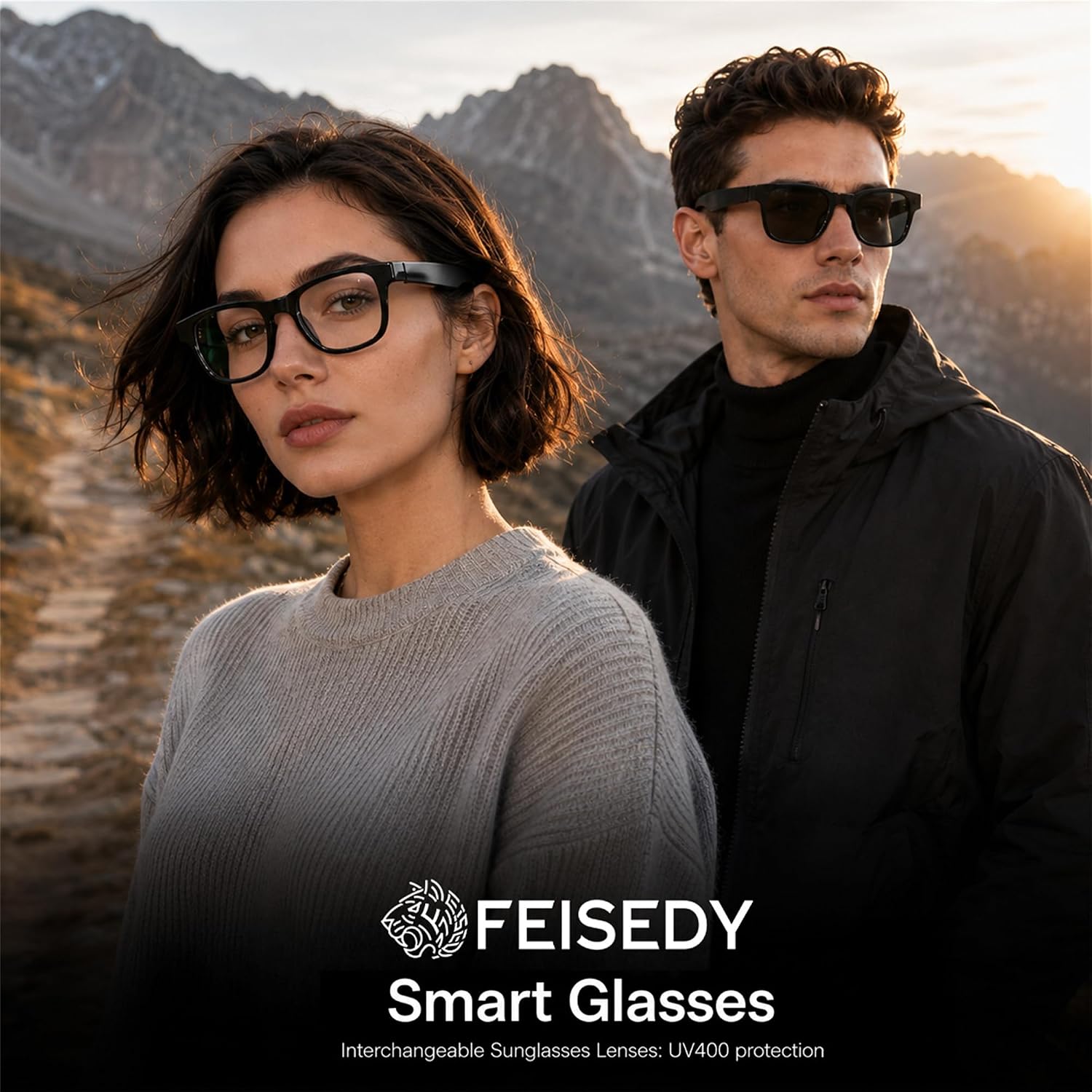 商品图片 3 | B0H6PJ2TJN | FEISEDY AI Smart Glasses with AI Assistant for Travel & Daily Use B0476