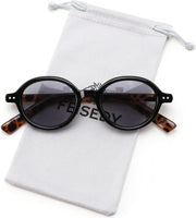 Black Frame + Grey Lens / 2.5 x | B0GYWJLH65 | FEISEDY Reading Glasses for Women Men Retro Oval Reader Sunglasses B1379