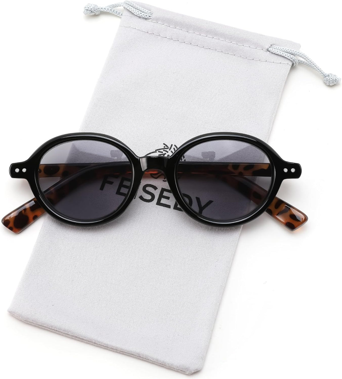 Black Frame + Grey Lens / 2.5 x | B0GYWJLH65 | FEISEDY Reading Glasses for Women Men Retro Oval Reader Sunglasses B1379