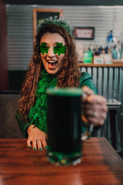 ÉÌƷͼƬ 14 | B0BX63CDKK | FEISEDY St. Patrick's Day Irish Shamrock Sunglasses Lucky Green Leprechaun Costume Eyeglasses for Women Men B2369