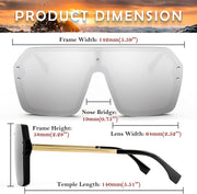 ÉÌƷͼƬ 50 | B0854JYPB2 | FEISEDY Classic Siamese One Piece Sunglasses Nice Rimless Stylish Retro Design for Women Men B2574