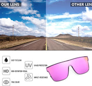 ÉÌƷͼƬ 132 | B0B2836HD6 | FEISEDY Sunglasses for Women Men, Fashion Mirrored Single Lens Shades