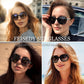商品图片 80 | B079GT4RXH | FEISEDY Polarized Women Square Sunglasses Sparkling Composite Shiny Frame B2289