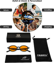 ÉÌƷͼƬ 96 | B0DTHVTKB5 | FEISEDY Retro Oval Sunglasses for Women 90s Narrow Round Lightweight Shades Y2k Trendy Sunnies B1171