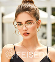 ÉÌƷͼƬ 2 | B0FN7QDKSP | FEISEDY Retro Oval Blue Light Glasses for Women Men, Vintage Trendy Classic Eyeglasses B0325