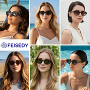 ÉÌƷͼƬ 4 | B0H1WBQD3Y | FEISEDY Retro Oval Y2K Polarized Sunglasses for Women Men B0442