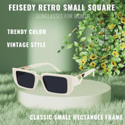 ÉÌƷͼƬ 3 | B0BP7NZR55 | FEISEDY Small Fashion Square Sunglasses for Women Men 90s Vintage Rectangle Sunglasses B2972
