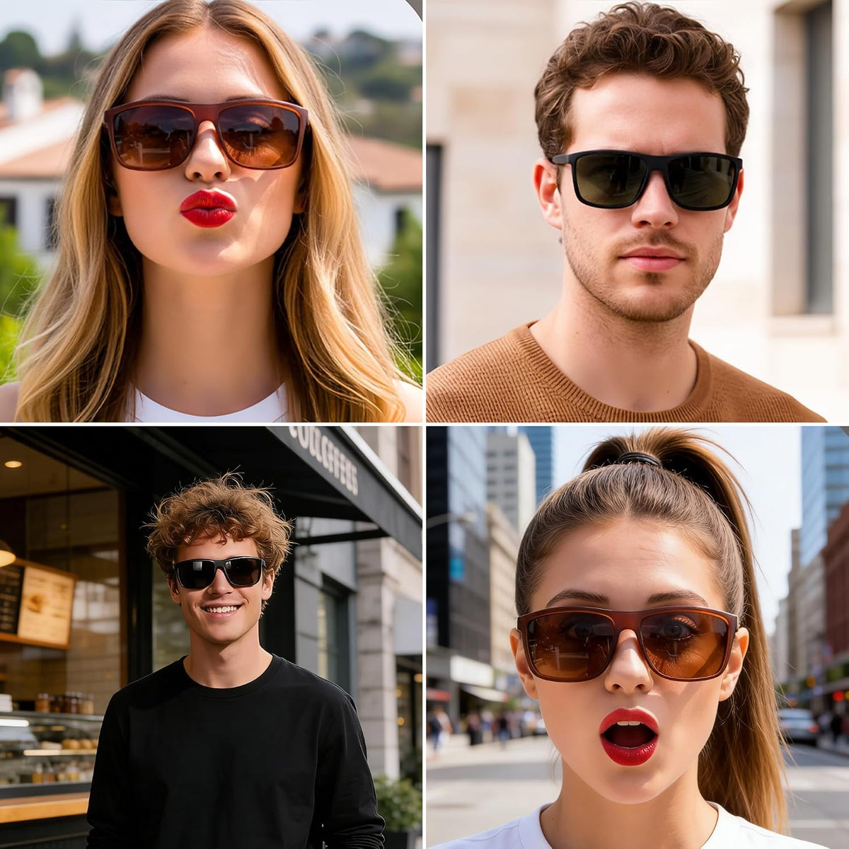 ÉÌƷͼƬ 4 | B0FPM4P9VL | FEISEDY Square Polarized Sunglasses For Men Women B0322