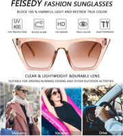 ÉÌƷͼƬ 72 | B0C5378735 | FEISEDY Vintage Square Cat Eye Sunglasses Women Trendy Cateye Sunglasses B2473
