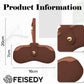 商品图片 5 | B0FMY27LR3 | FEISEDY Sunglass Case, 2Pcs Soft Leather Eyeglass Cases for Women | Slim Portable Glasses Holder, with Button-Closure Wrist Strap for Travel & Outdoor B0308