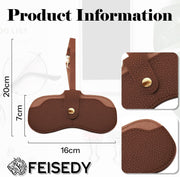 ÉÌƷͼƬ 20 | B0FMXVJLZR | FEISEDY Sunglass Case, 2Pcs Soft Leather Eyeglass Cases for Women