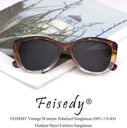 ÉÌƷͼƬ 58 | B07M9V125F | FEISEDY Polarized Vintage Sunglasses American Womens Square Jackie O Cat Eye Sunglasses B2451