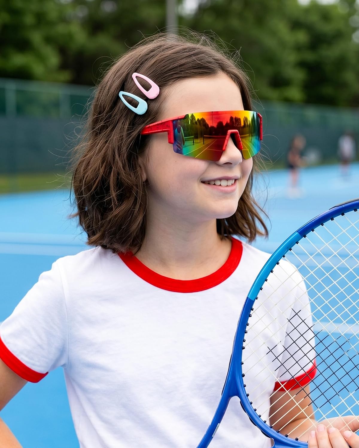 ÉÌƷͼƬ 83 | B0CCJ9N8C5 | FEISEDY Kids Sports Sunglasses UV400 for Youth, Ages 8-16 B0048